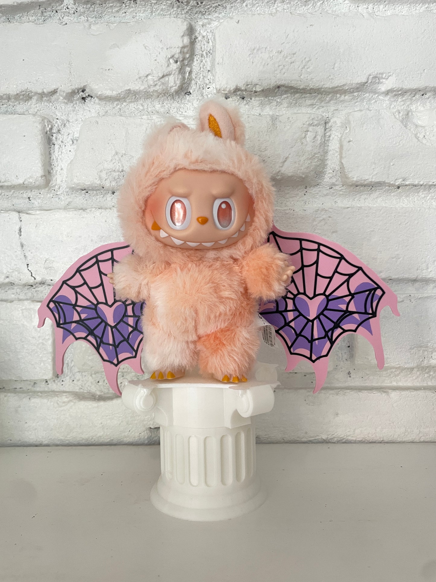 Bat Wings with Heart Spider Web for labubu or plush Halloween Labubu