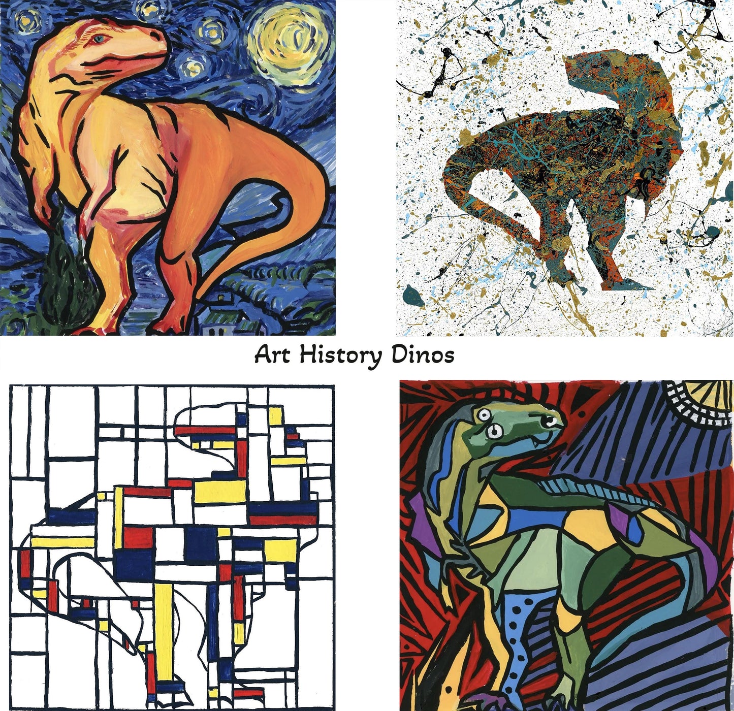 Art History Dinosaur Prints: Boys Room Decor